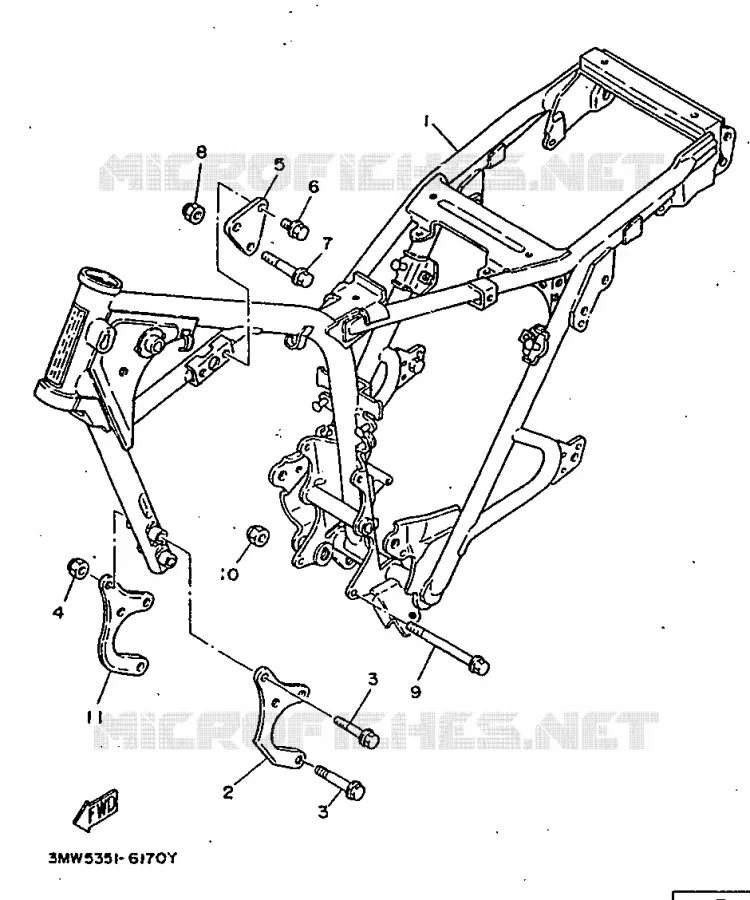 CADRE Yamaha MOTO 125 1998 SR  SR125