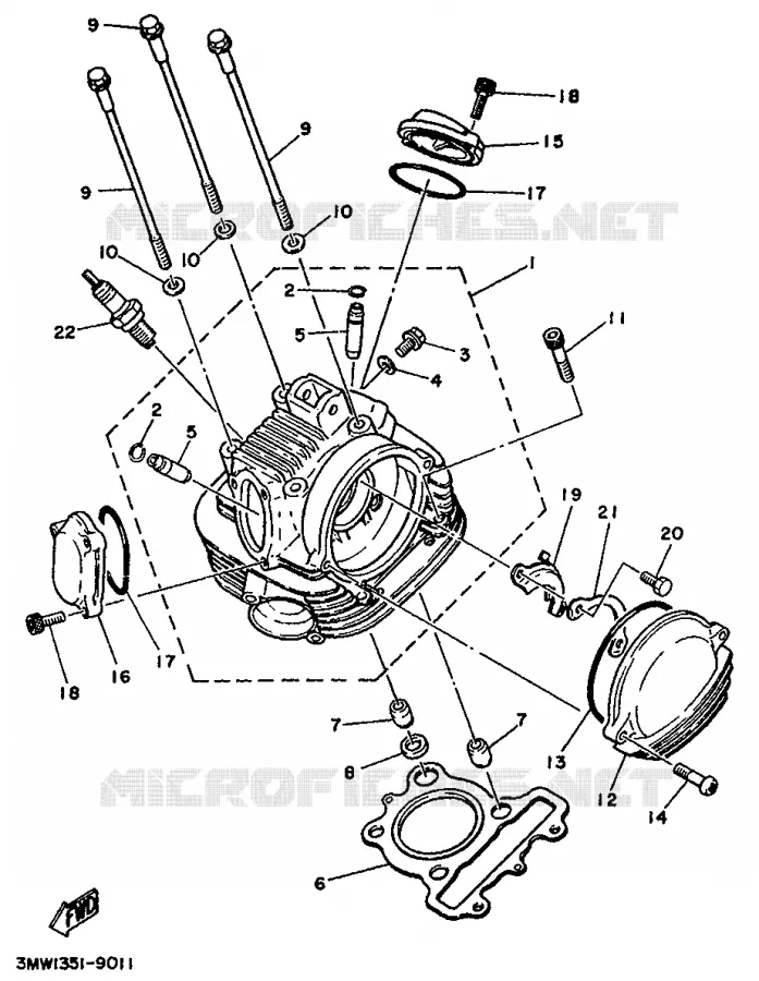 CULASSE Yamaha MOTO 125 1998 SR  SR125