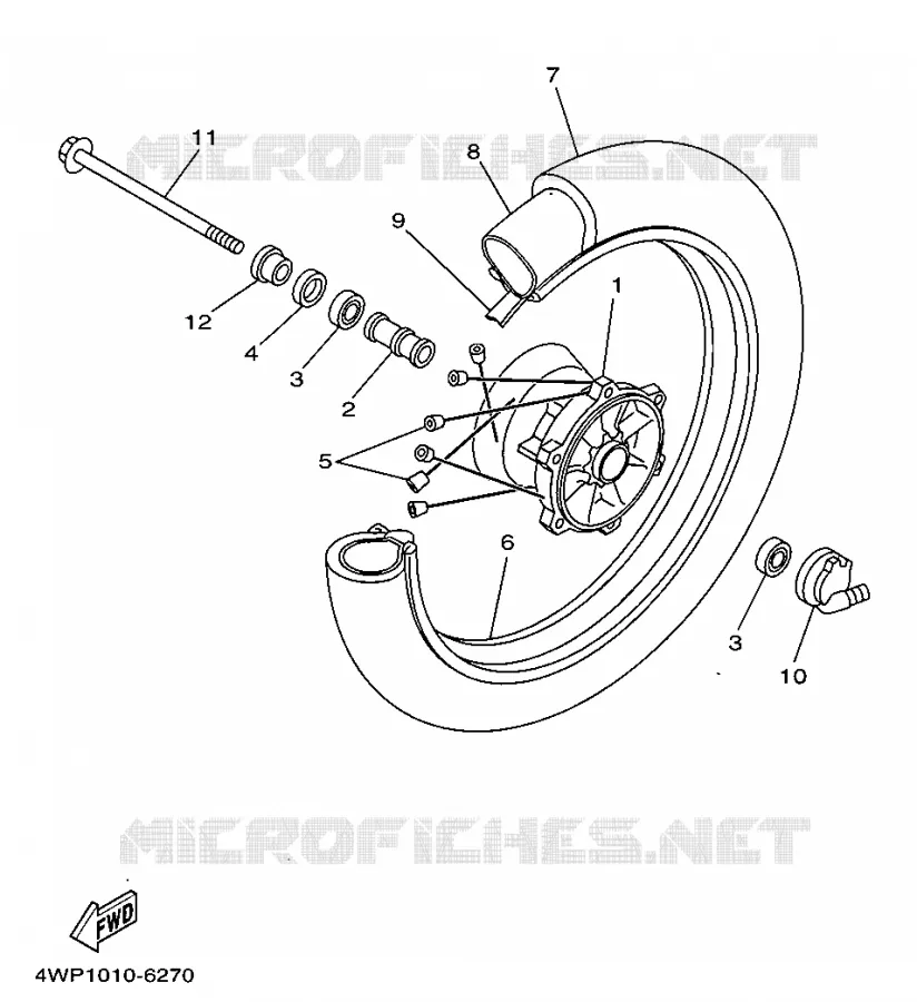 ROUE AVANT Yamaha MOTO 125 1998 SR  SR125