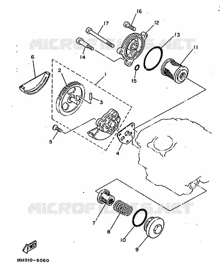 POMPE A HUILE Yamaha MOTO 125 1998 SR  SR125