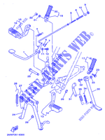 SUPPORT / REPOSE PIEDS pour Yamaha SR125 de 1999