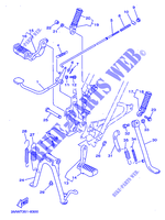 SUPPORT / REPOSE PIEDS pour Yamaha SR125 de 1999