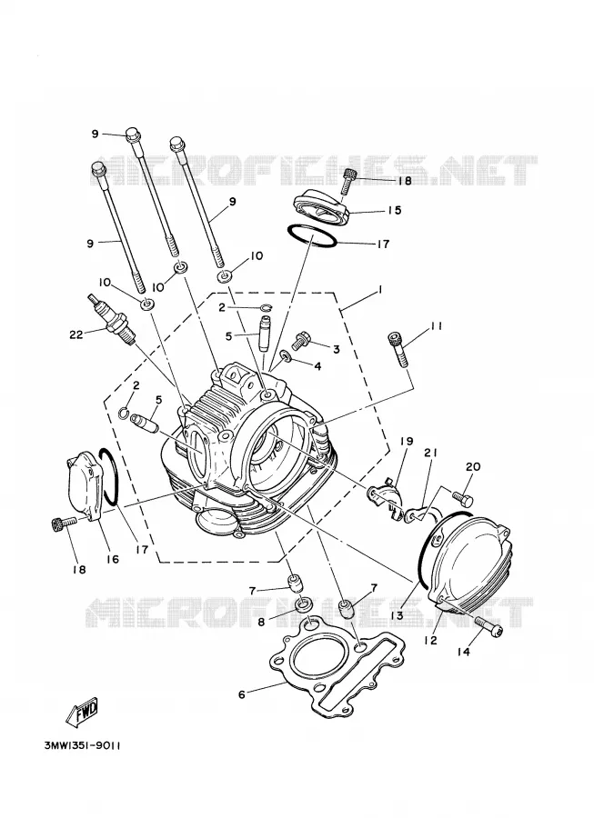 CULASSE Yamaha MOTO 125 2000 SR  SR125