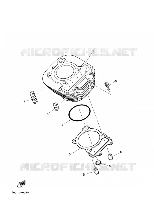 CYLINDRE Yamaha MOTO 125 2000 SR  SR125