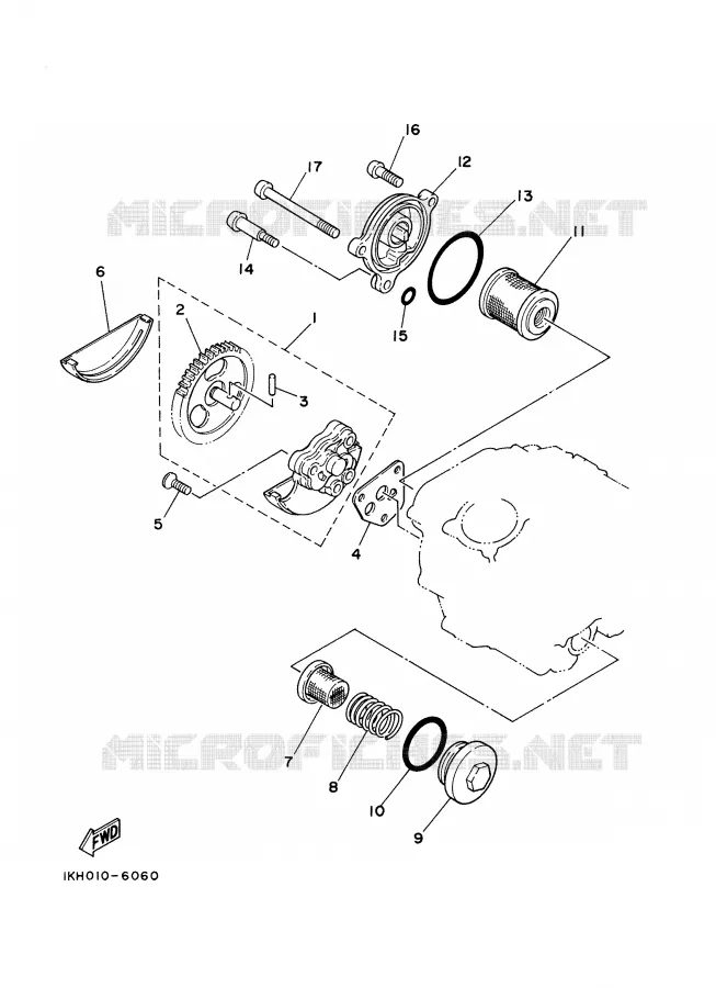 POMPE A HUILE Yamaha MOTO 125 2000 SR  SR125