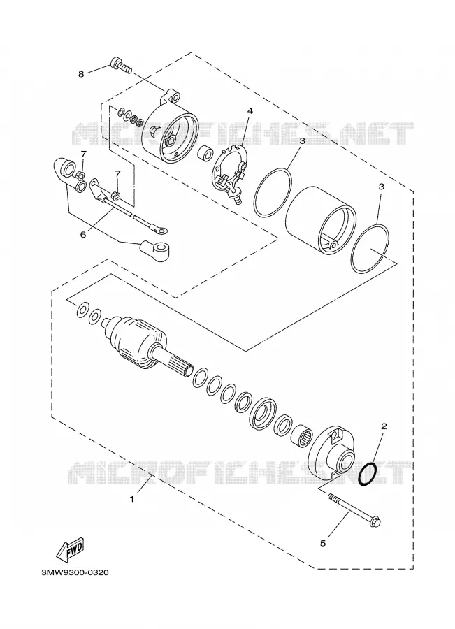 DEMARREUR Yamaha MOTO 125 2000 SR  SR125