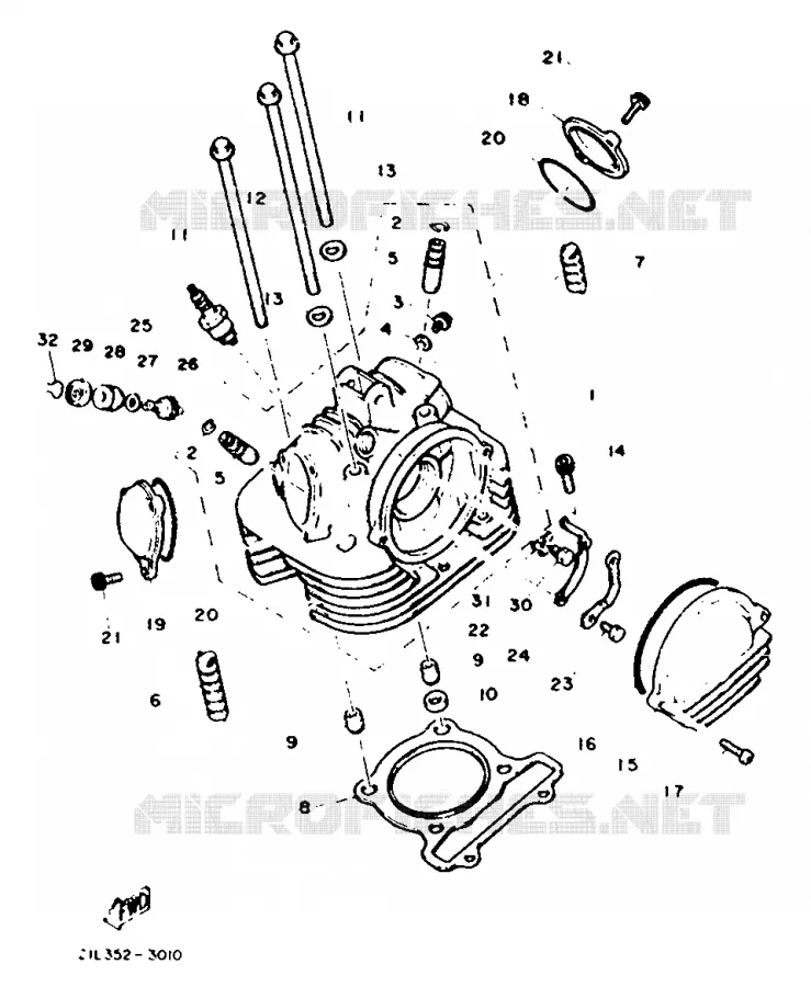 CULASSE Yamaha MOTO 250 1991 SR  SR250