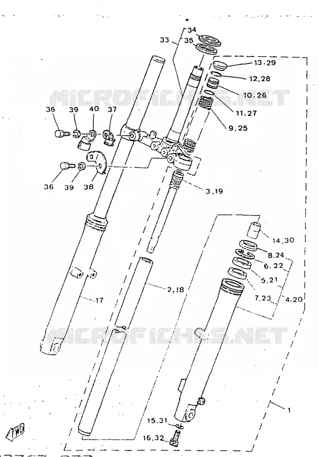 FOURCHE Yamaha MOTO 250 1996 SR  SR250
