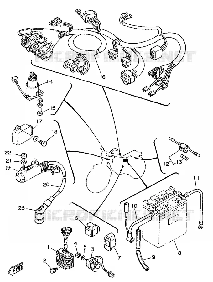PARTIE ELECTRIQUE 1 Yamaha MOTO 250 1996 SR  SR250SP