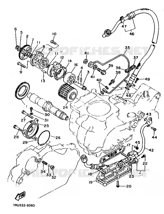 POMPE A HUILE Yamaha MOTO 500 1987 SR  SR500