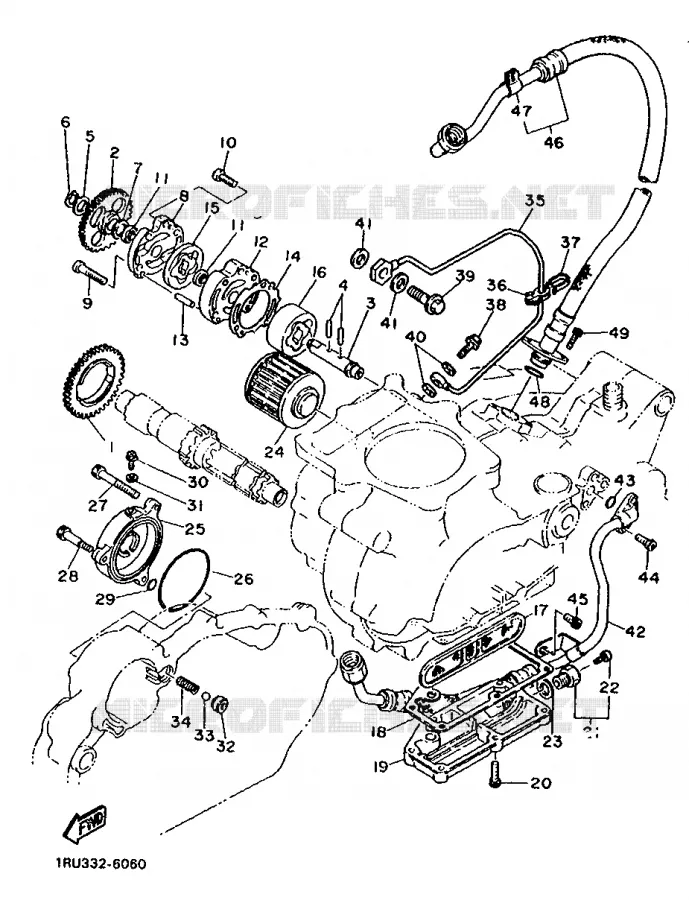 POMPE A HUILE Yamaha MOTO 500 1992 SR  SR500