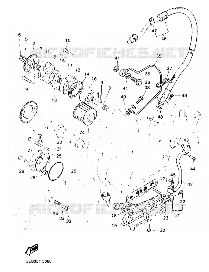 POMPE A HUILE Yamaha MOTO 500 1995 SR  SR500