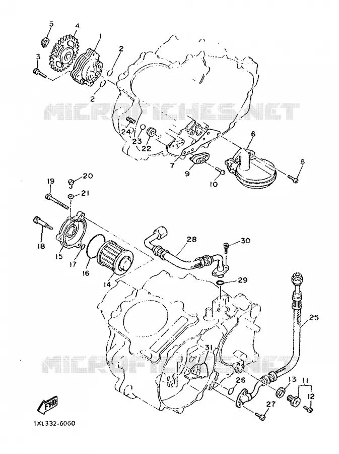 POMPE A HUILE Yamaha MOTO 600 1986 SRX  SRX600