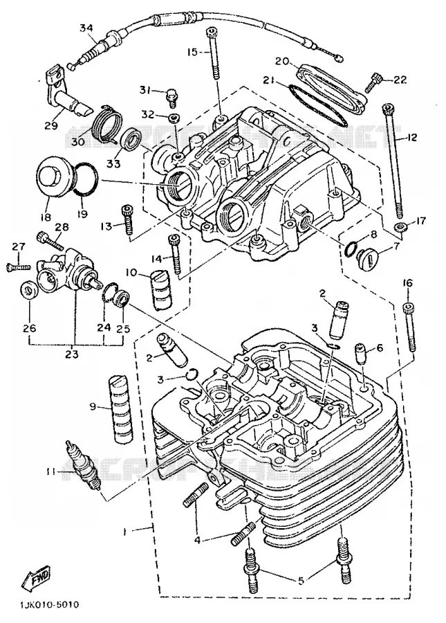 CULASSE Yamaha MOTO 600 1987 SRX  SRX600