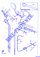 GUIDON ET CABLES pour Yamaha SRX600H (33.1KW de 1987