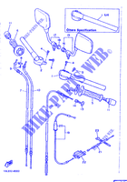 GUIDON ET CABLES pour Yamaha SRX600N (20.0KW de 1987