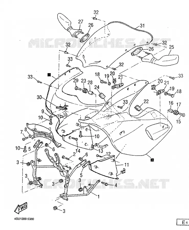 CAPOT Yamaha MOTO 660 1995 SZR  SZR660