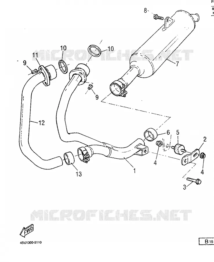 ECHAPPEMENT Yamaha MOTO 660 1997 SZR  SZR660