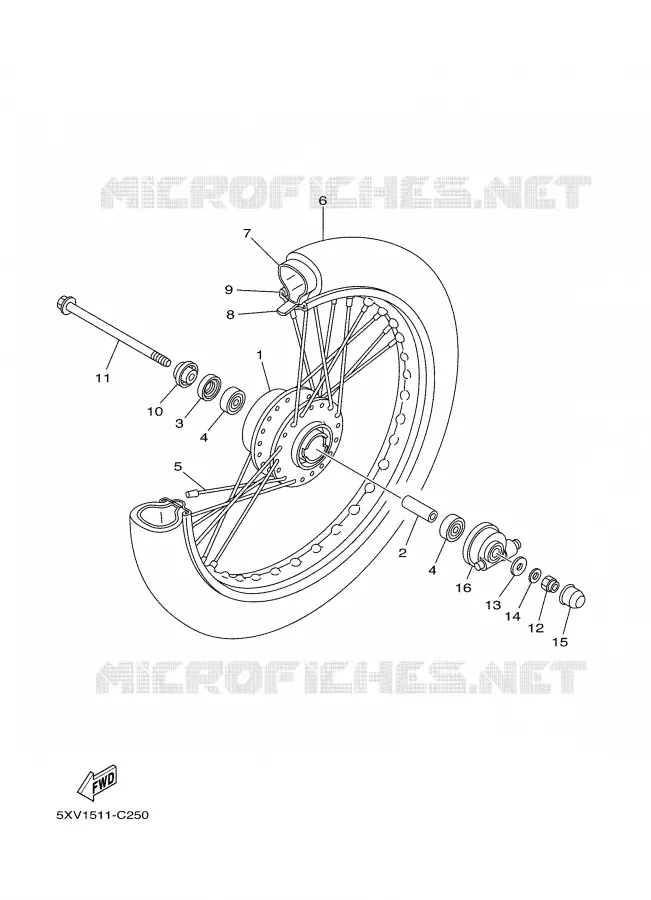 ROUE AVANT Yamaha SCOOTER 110 2004 CRYPTON  T110