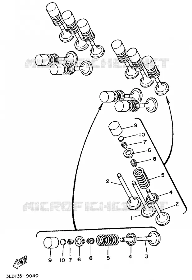 SOUPAPE Yamaha MOTO 850 1992 TDM  TDM850