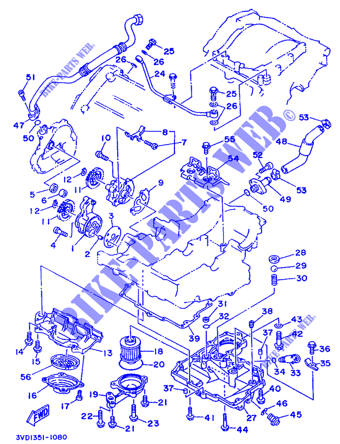 POMPE A HUILE pour Yamaha TDM850 de 1993
