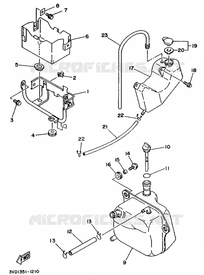 RESERVOIR D'HUILE Yamaha MOTO 850 1993 TDM  TDM850