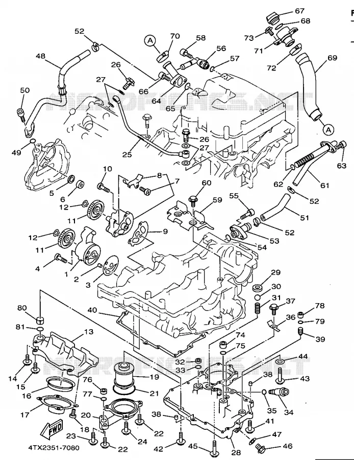 POMPE A HUILE Yamaha MOTO 850 1997 TDM  TDM850