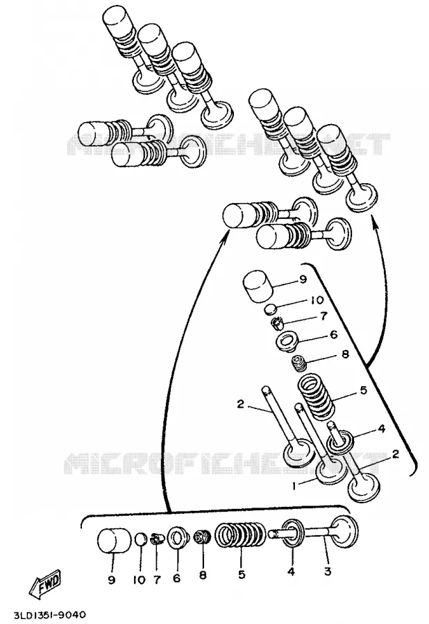 SOUPAPE Yamaha MOTO 850 1998 TDM  TDM850