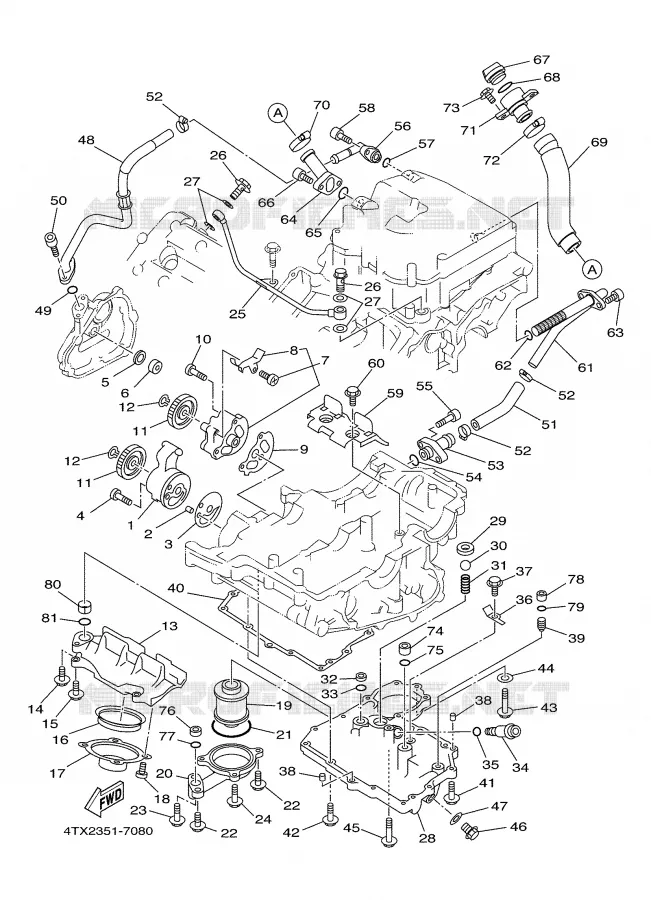POMPE A HUILE Yamaha MOTO 850 2000 TDM  TDM850