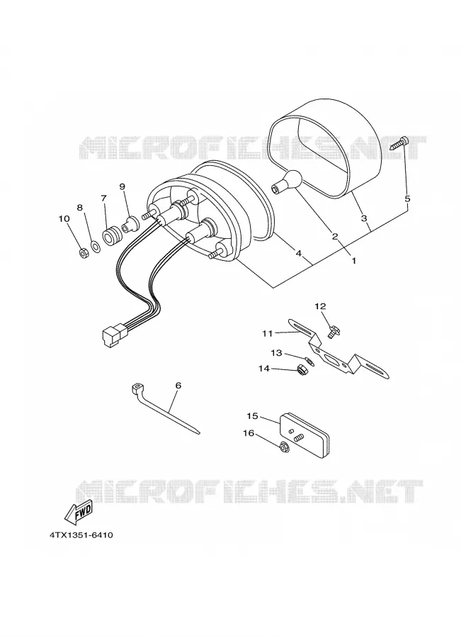 FEU ARRIERE Yamaha MOTO 850 2000 TDM  TDM850