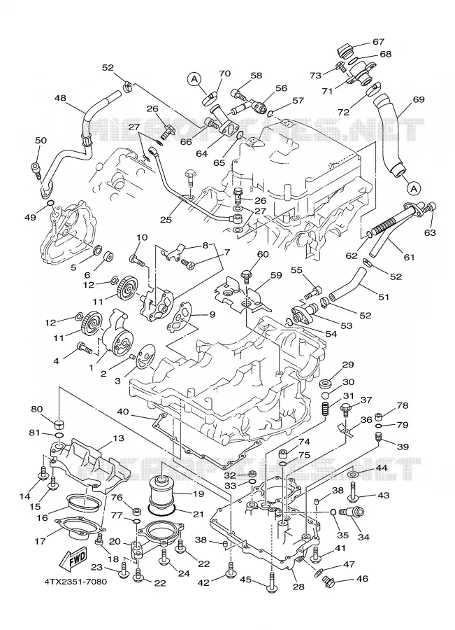 POMPE A HUILE Yamaha MOTO 850 2001 TDM  TDM850