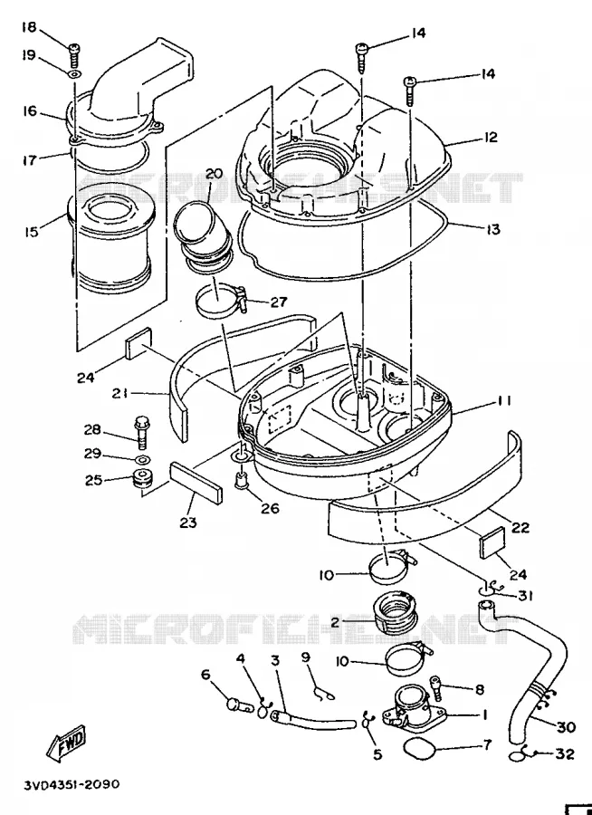ADMISSION Yamaha MOTO 850 1992 TDM  TDM850D