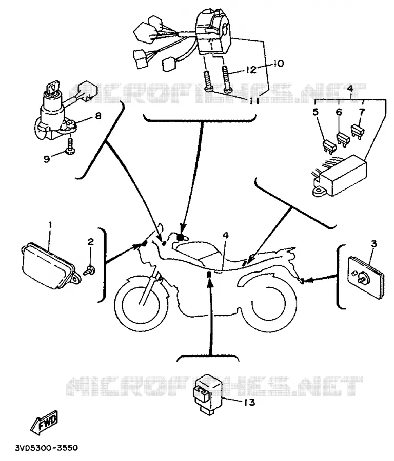 ALTERNATIVE ELECTRIQUE Yamaha MOTO 850 1993 TDM  TDM850E