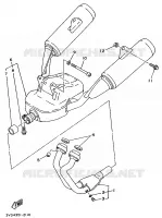ECHAPPEMENT pour Yamaha TDM850N (37KW) de 1992