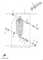 AMORTISSEUR ARRIERE pour Yamaha TDM850N (37KW) de 1992