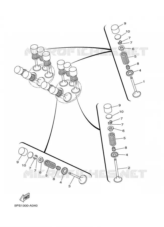 SOUPAPE Yamaha MOTO 900 2007 TDM  TDM900