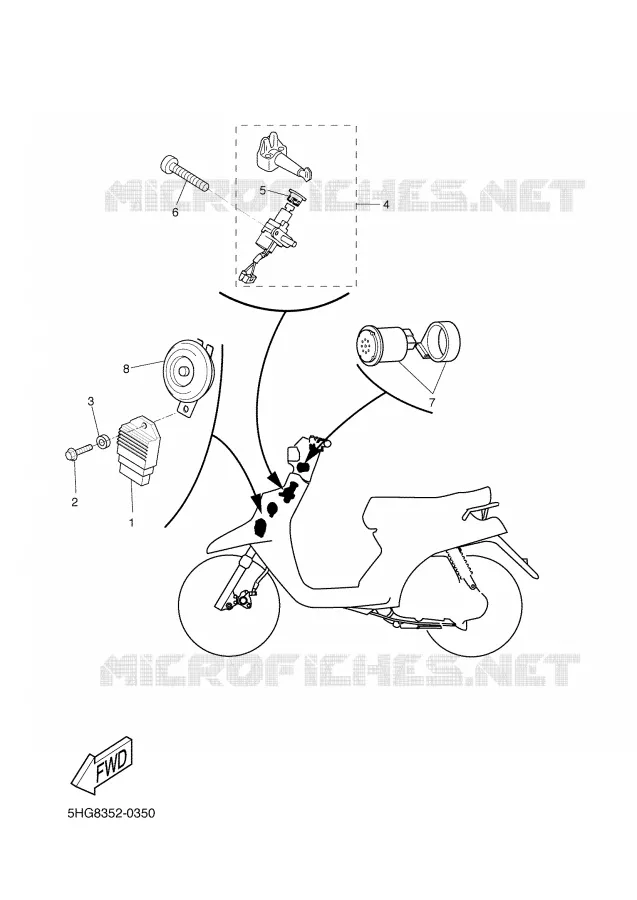PARTIE ELECTRIQUE 1 Yamaha SCOOTER 50 2001 BOOSTER  CW50L