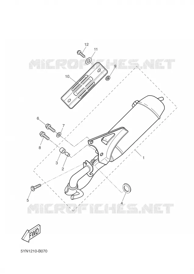 ECHAPPEMENT Yamaha SCOOTER 50 2003 BW'S  CW50L