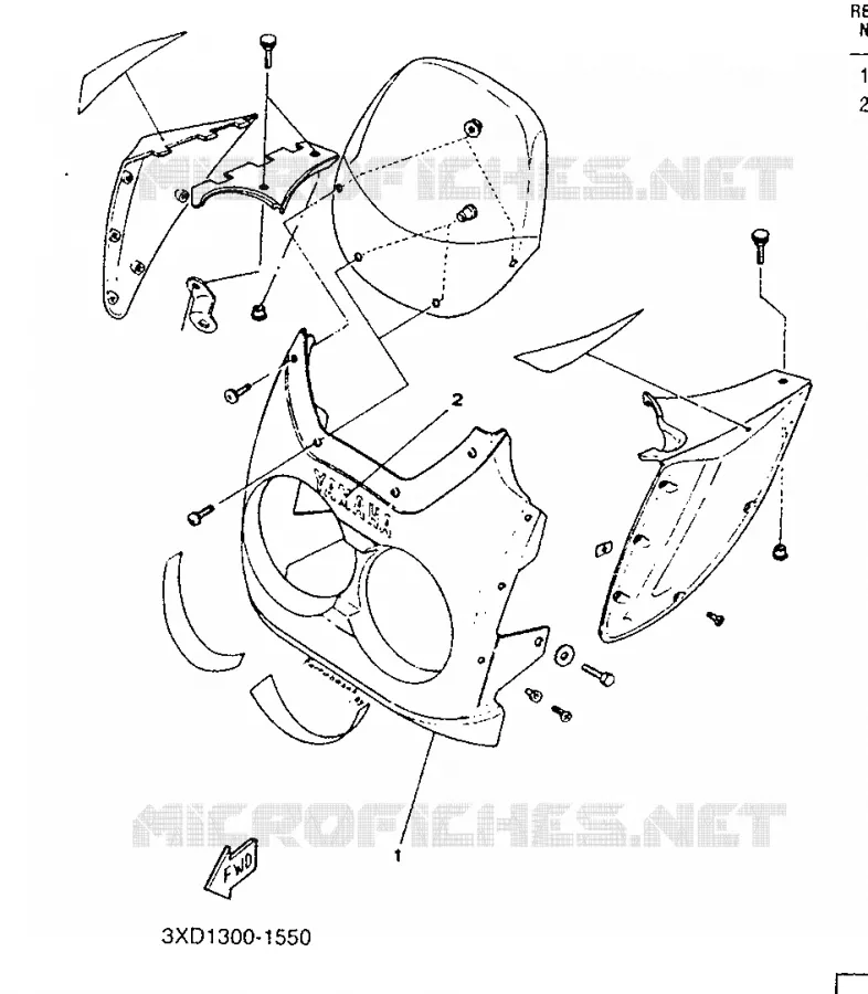 CARENAGES 1  Yamaha MOTO 125 1991 TDR  TDR125