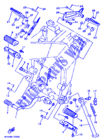 SUPPORT / REPOSE PIEDS pour Yamaha TDR125 de 1994