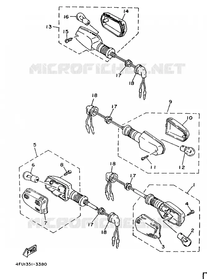 CLIGNOTANT - AUTRICHE Yamaha MOTO 125 1994 TDR  TDR125