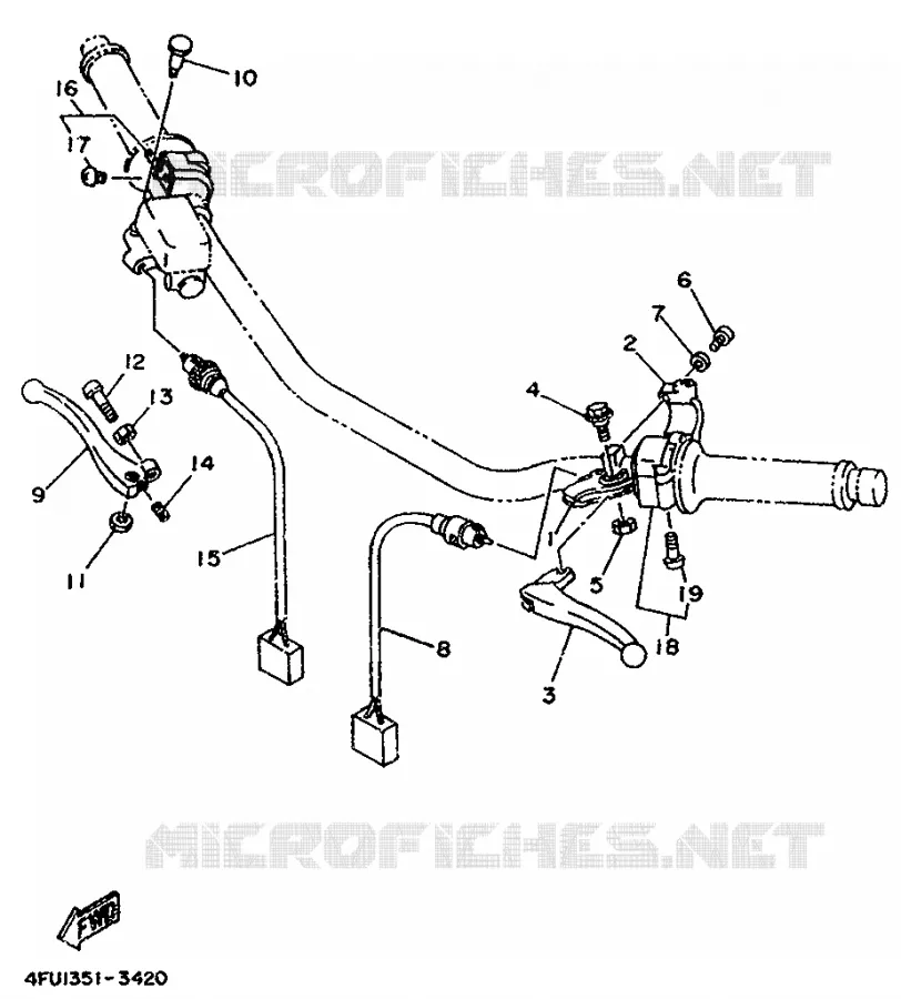COMMODO / LEVIER - AUTRICHE Yamaha MOTO 125 1994 TDR  TDR125