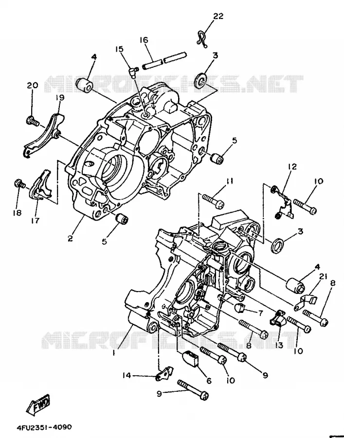 CARTER MOTEUR Yamaha MOTO 125 1994 TDR  TDR125
