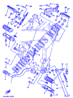 SUPPORT / REPOSE PIEDS   GRECE pour Yamaha TDR125 de 1994