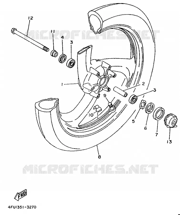 ROUE AVANT Yamaha MOTO 125 1994 TDR  TDR125