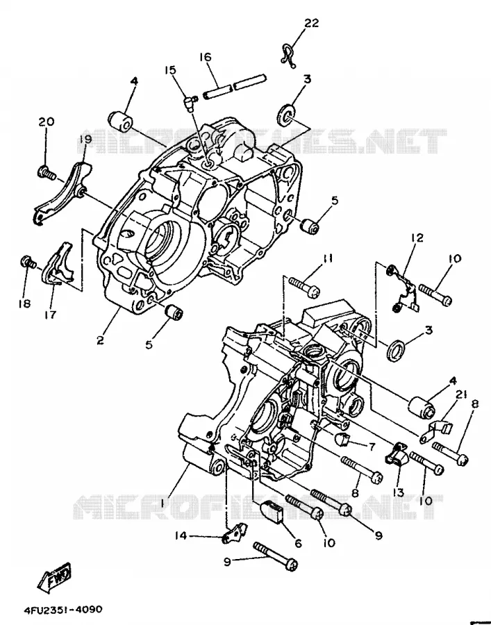 CARTER MOTEUR Yamaha MOTO 125 1994 TDR  TDR125