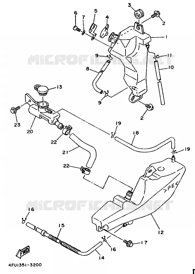 RESERVOIR D'HUILE Yamaha MOTO 125 1995 TDR  TDR125