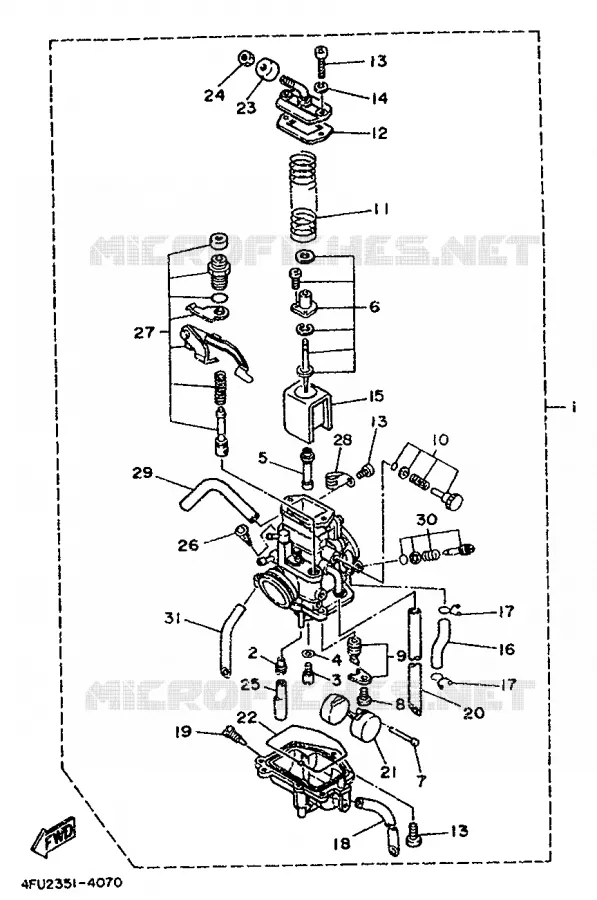 CARBURATEUR Yamaha MOTO 125 1996 TDR  TDR125