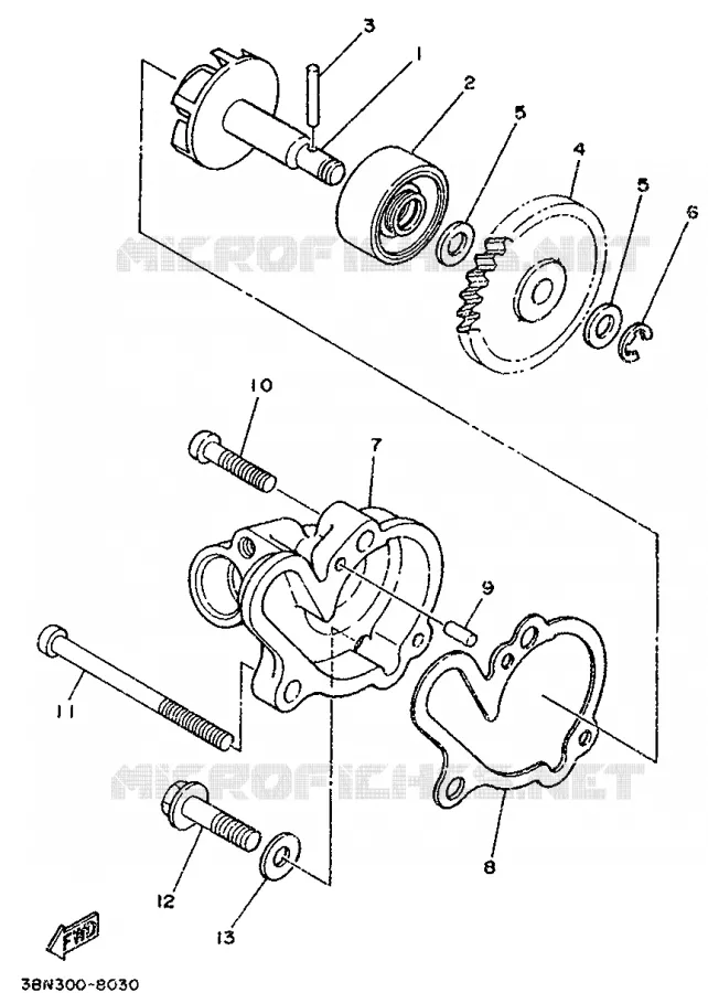 POMPE A EAU Yamaha MOTO 125 1996 TDR  TDR125