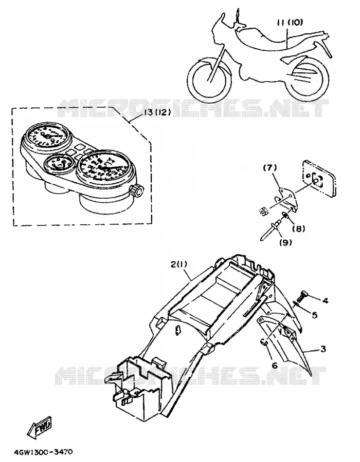 PIÈCES OPTIONNELLES - PARTIE CYCLE - FINLANDE Yamaha MOTO 125 1996 TDR  TDR125